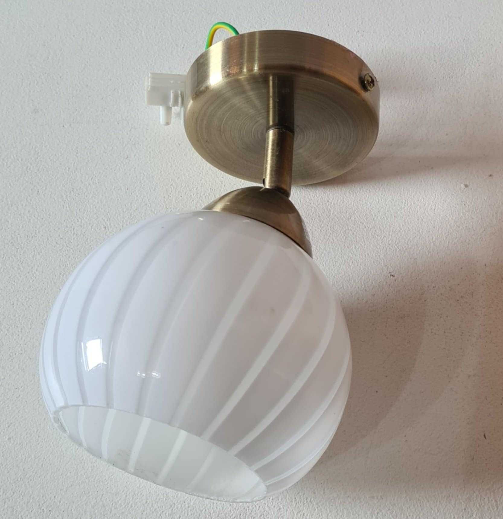 Kinkiet lampa sufitowa kula oprawa stare złoto ruchomy