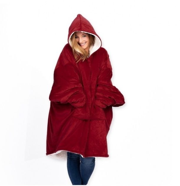 Толстовка-плед з капюшоном huggle hoodie blanket, плед з рукавами