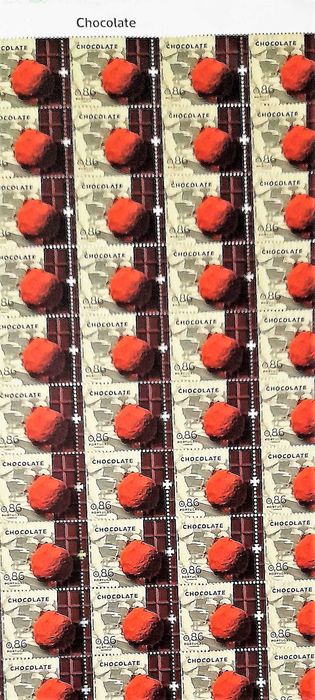 Selo novo de 0,86€ "Chocolate" 2018 em circulação vendo por €0,70