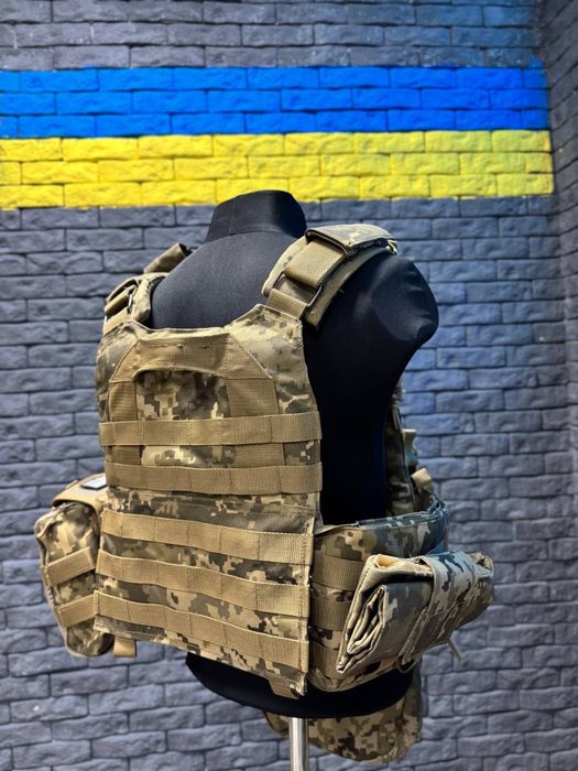 Оригинал плитоноска штурмовая М7 пиксель, бронижелет, плитоноска