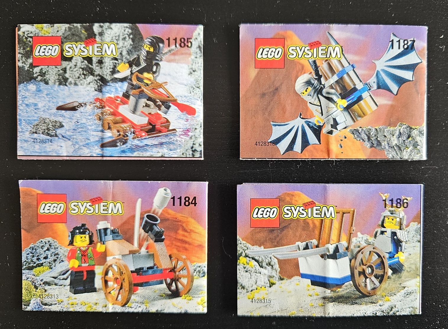 Lego 1185 + 1184 + 1186 + 1187. Zestawy Ninja