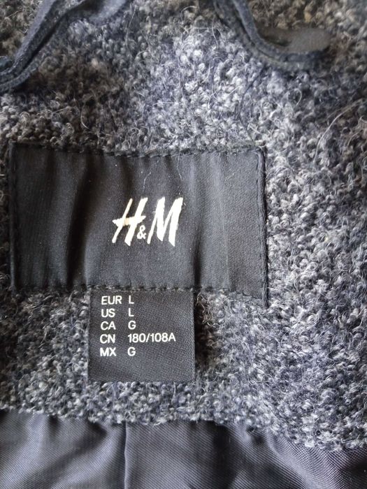 H&M męska kurtka zimowa melanż r L
