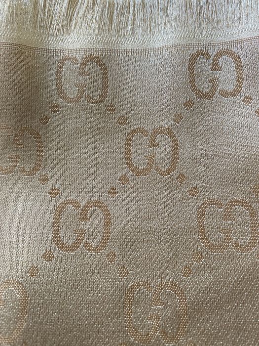 Lenco/Echarpe 100% Seda beje 1,80x70 cm/ESTREAR!