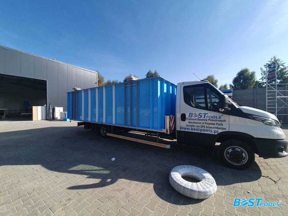 Polipropylenowy basen Mallorka 12x3.5x1.5m z układem filtracyjnym