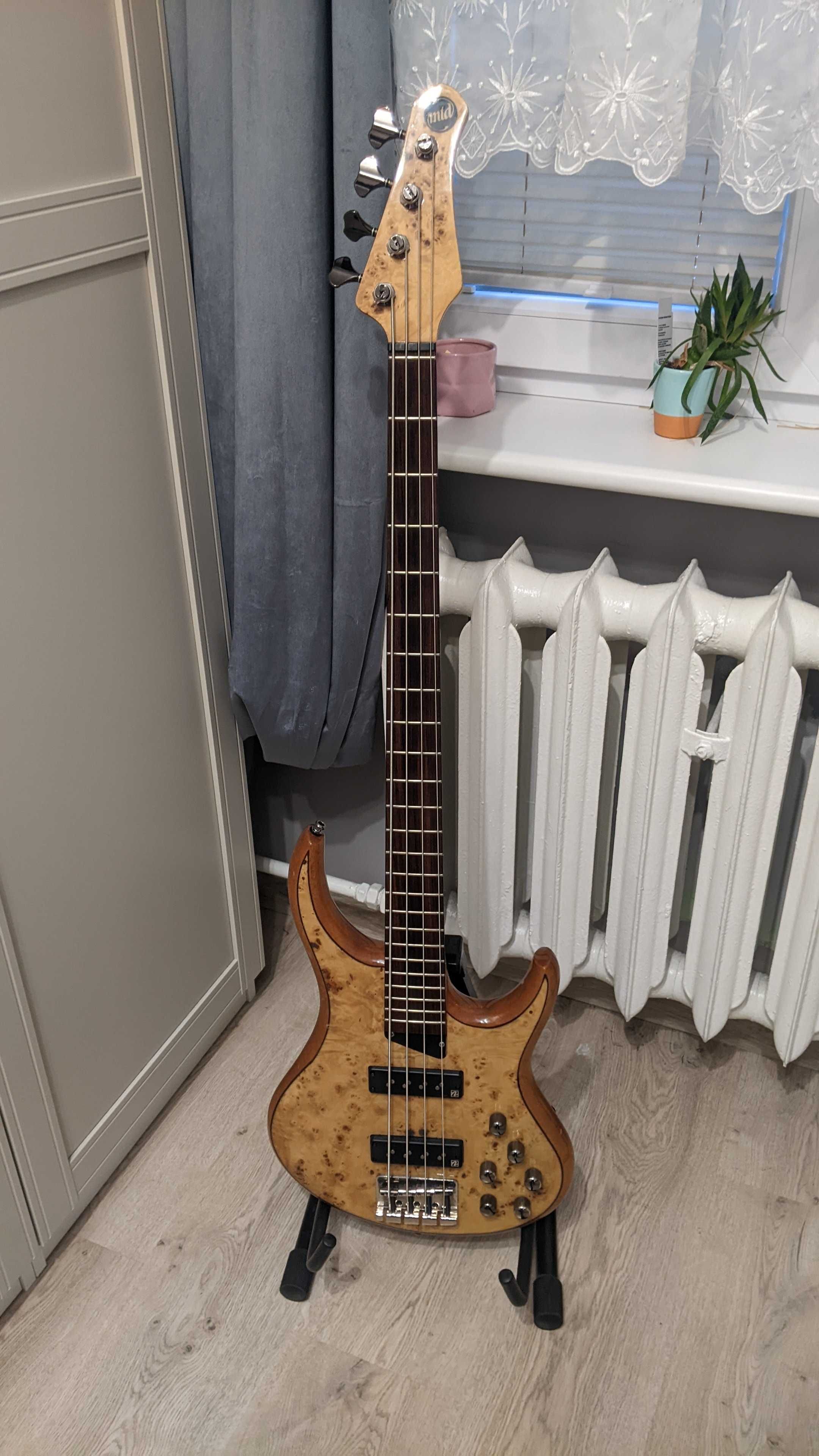 Gitara basowa MTD Z4, elektronika Noll, przystawki Nordstrand