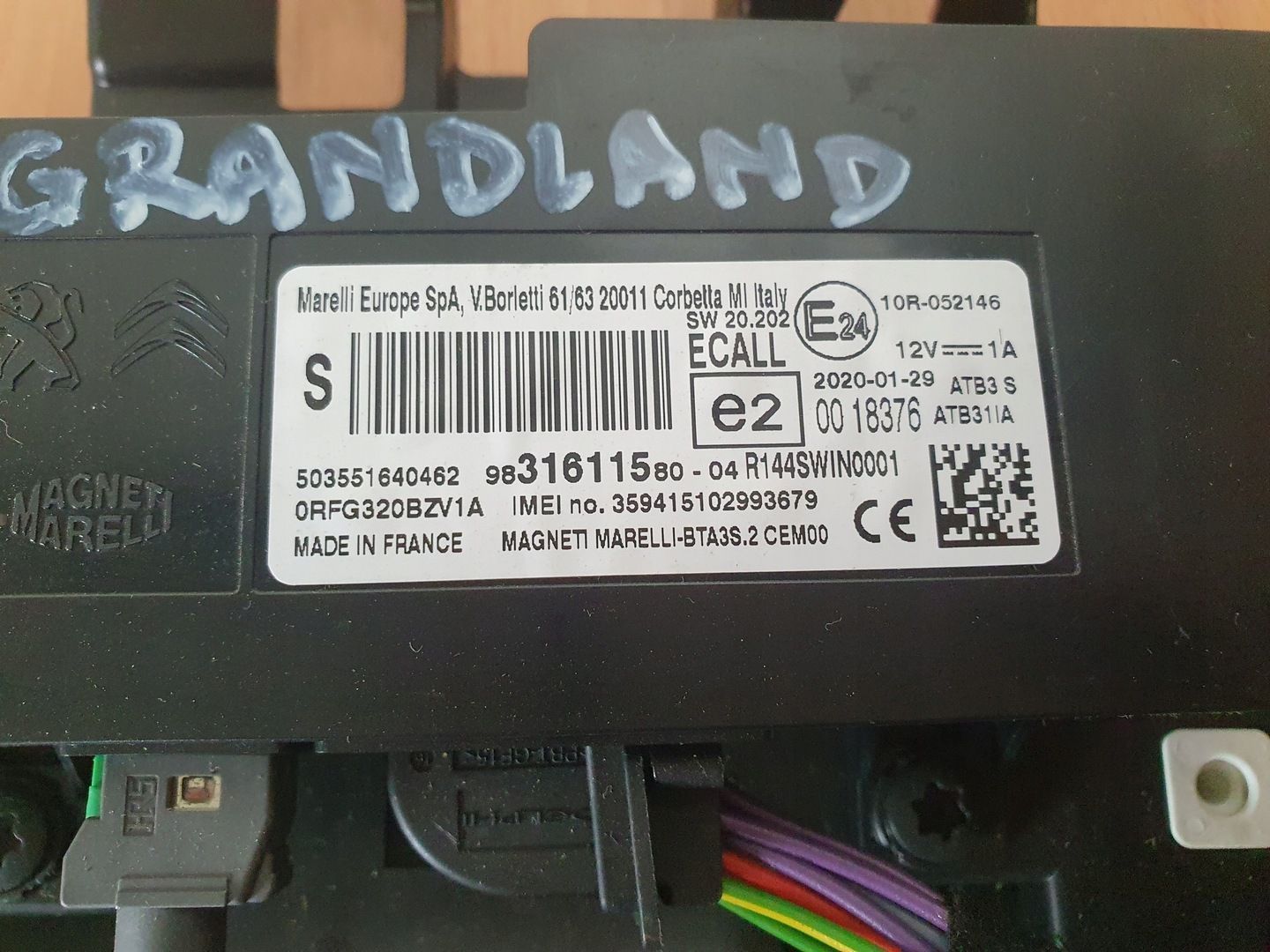 MODUŁ BLUETOOTH STEROWNIK 9831611580 OPEL GRANDLAND X CORSA F PEUGEOT 208II