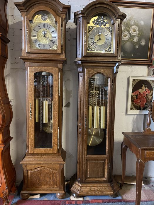 Stylowa dębowa skrzynia po zegarze