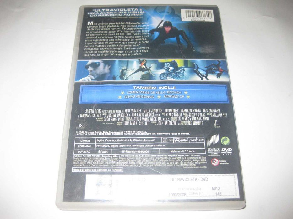 DVD "Ultravioleta" com Milla Jovovich