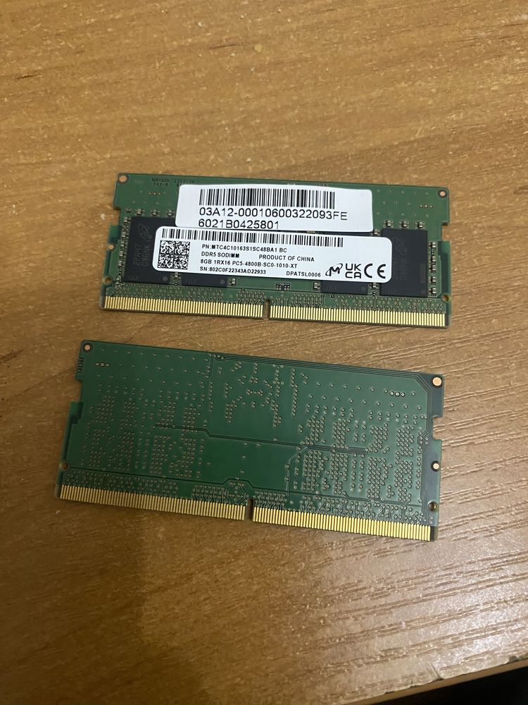 Оперативна пам‘ять на 16гб Kingston ValueRAM DDR5 4800МГц для ноутбука