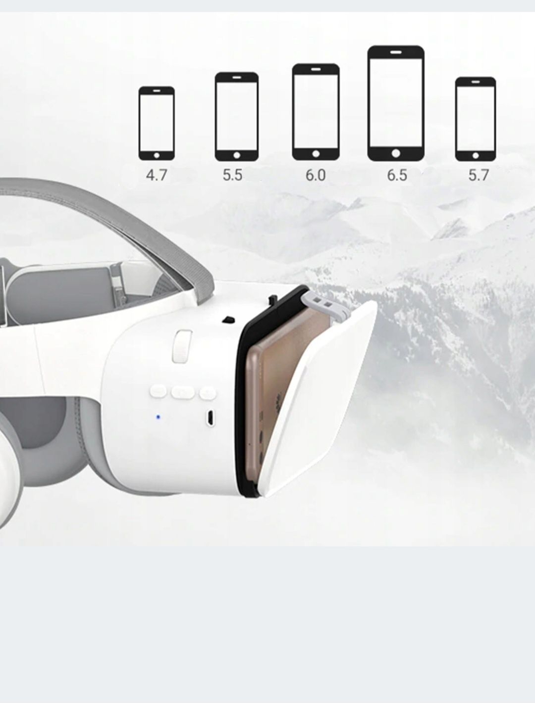 Okulary gogle VR 3D 360° BOBOVR Z6 z słuchawkami do telefonu