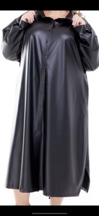 Платье эко кожа большого размера