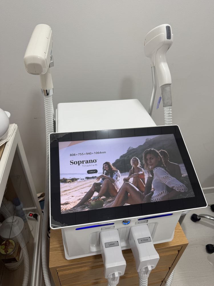 Máquina de depilação a laser 4 ondas – Como nova, com acessórios!