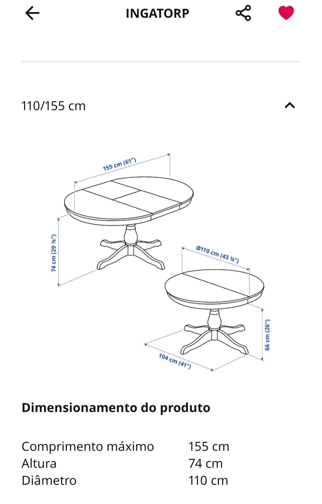 Mesa extensível Ikea