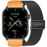 smartwatch męski gravity gt28-2 pasek + bransoleta pomarańczowo czarny