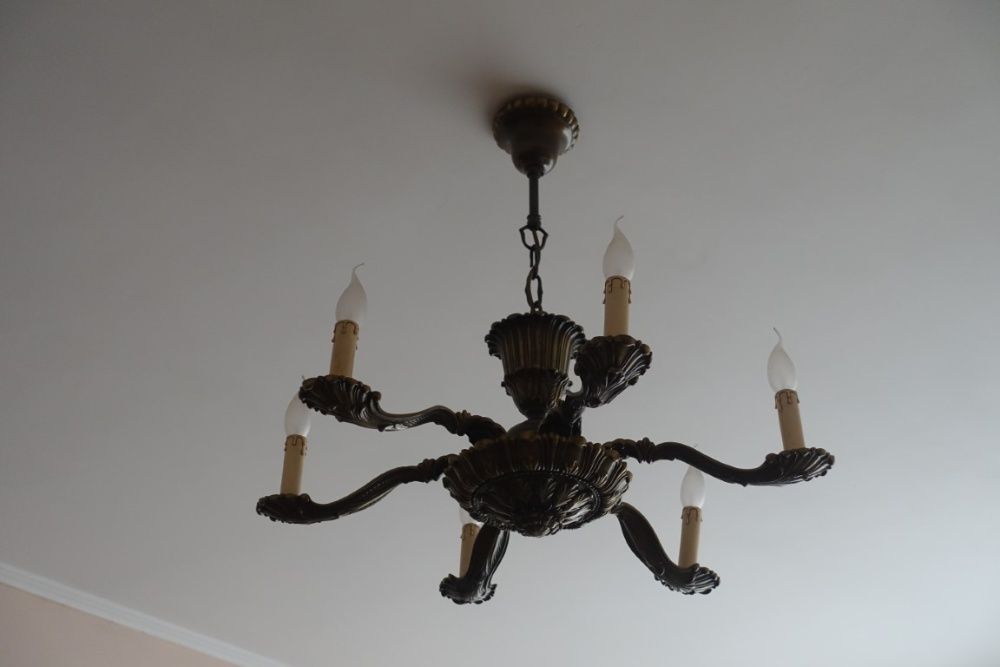 Żyrandol -mosiądz ,Lampa