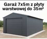 Garaż z płyty warstwowej lub blaszak do 35 m² – od 21 000 zł brutto!