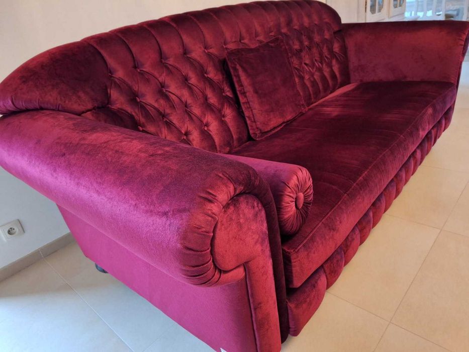Sofa nierozkladana i fotel styl glamour