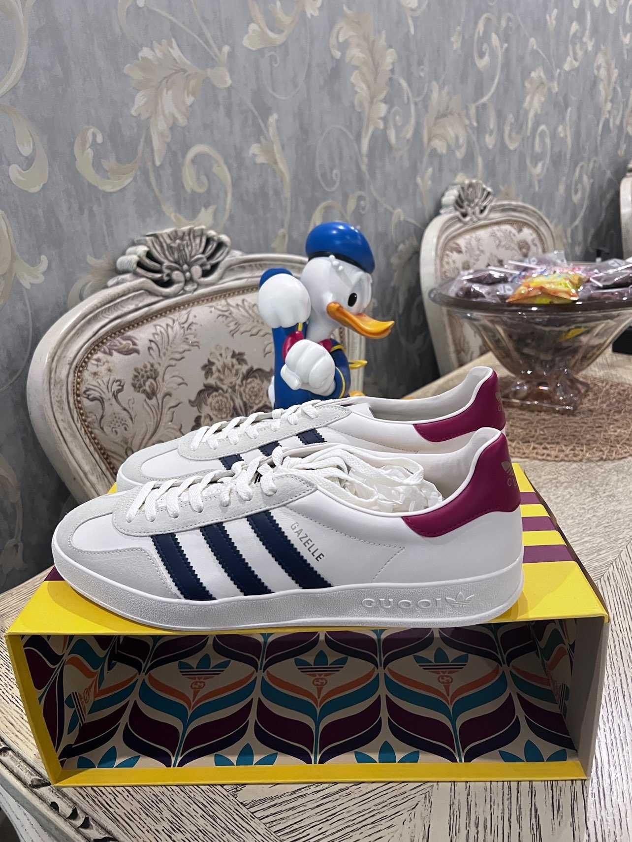 Nowybuty/Gucci x adidas_Gazelle_WhiteUnisexTrampk41