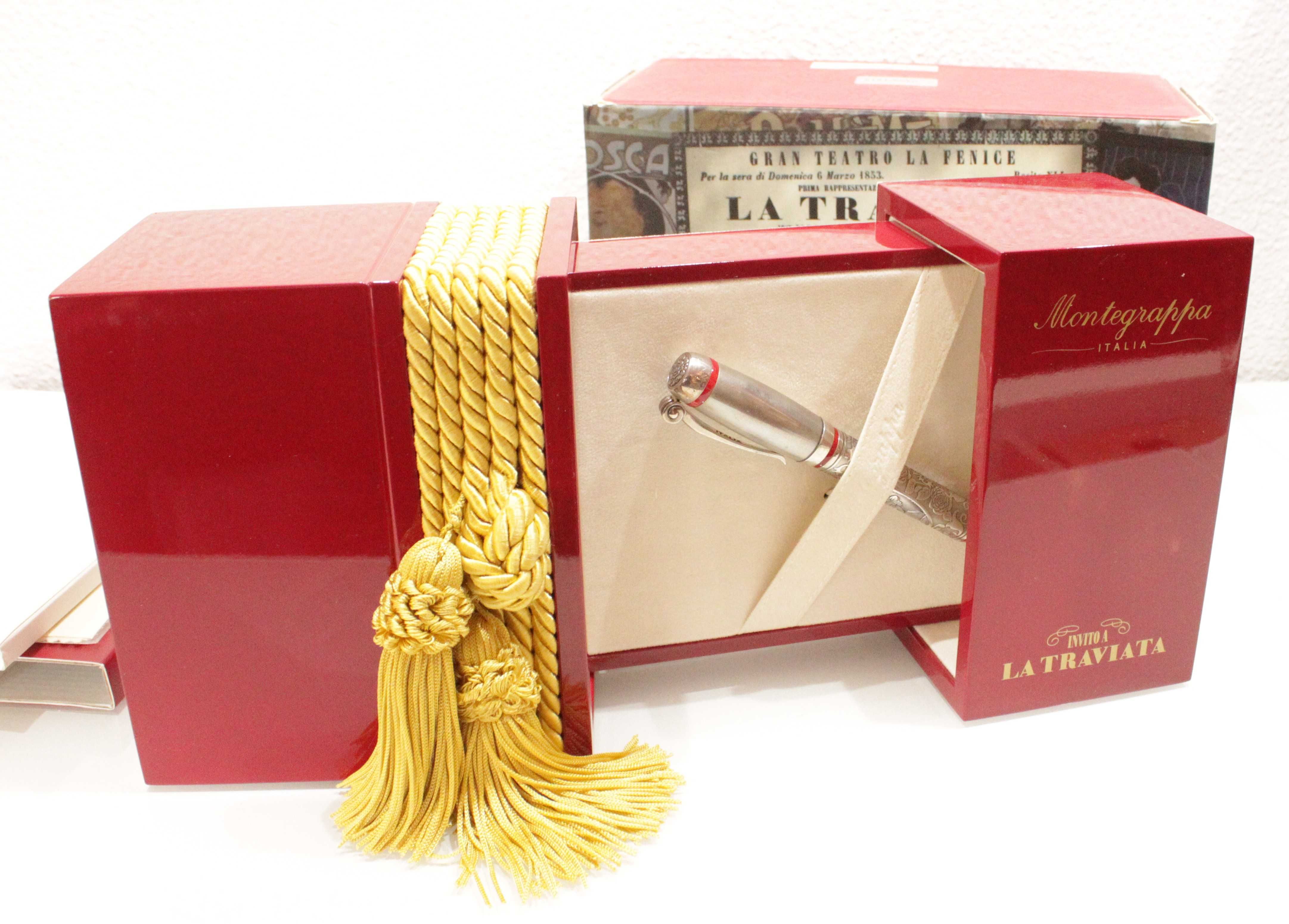 Montegrappa La Traviata Caneta Rara de Prata serie limitada