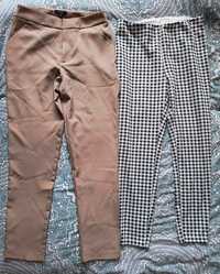Spodnie eleganckie materiałowe plus legginsy 38