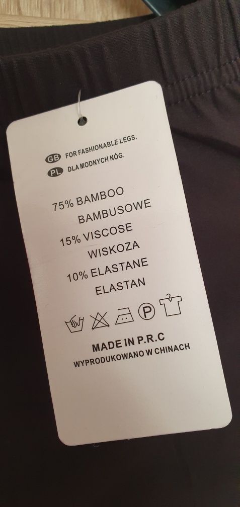 Spodnie getry legginsy czarne bambusowe 6xl bambus 7xl 8xl 9xl