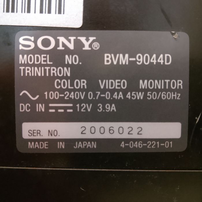 Monitor Sony BVM-9044D trinitron