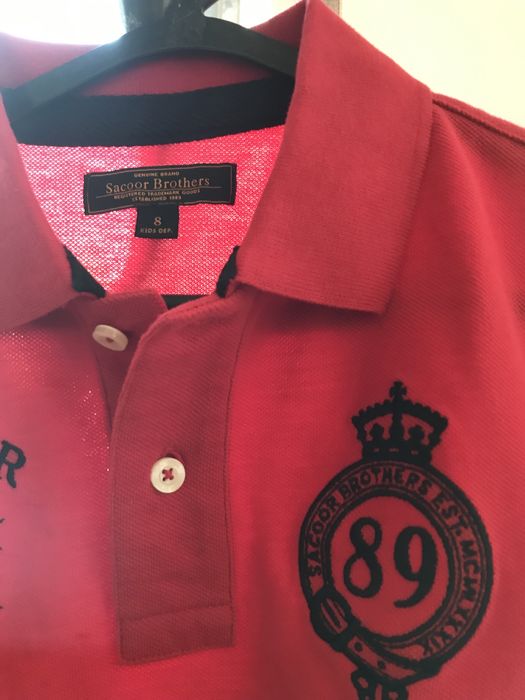 Polo Sacoor Novo 8 anos - Azul e Branco