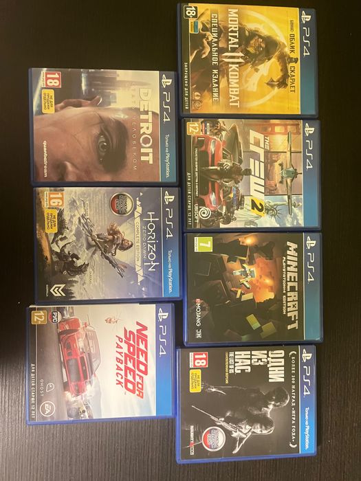 Комплект із 8 ігор для PS4 (Minecraft, Mortal Kombat, Horizon та ін.)