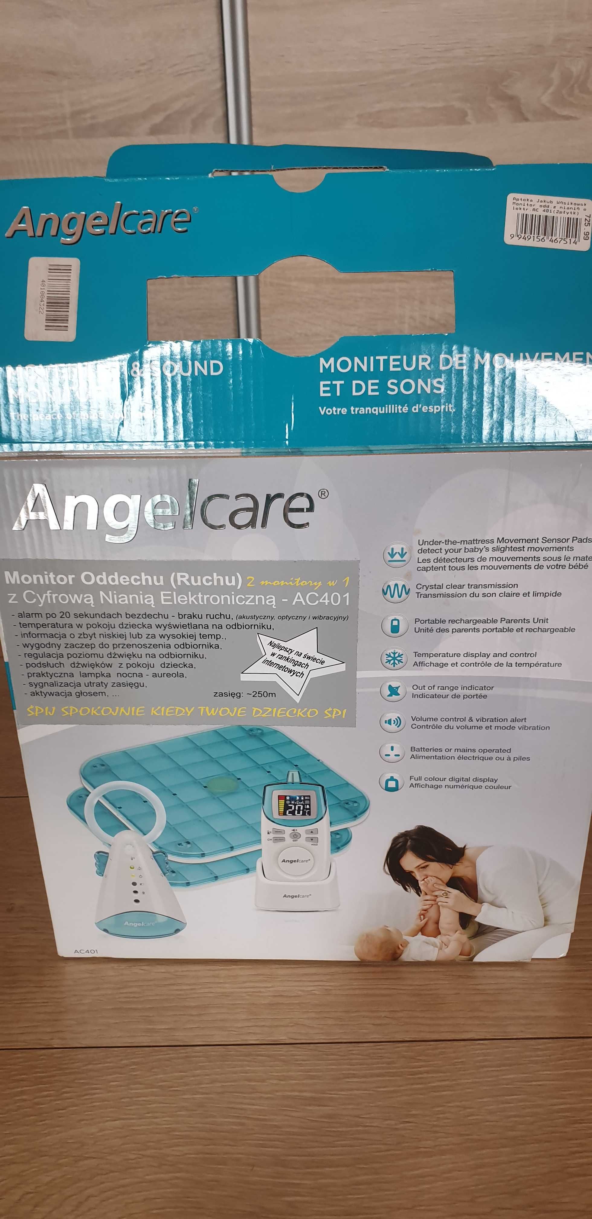 Monitor oddechu +niania elektroniczna Angel Care AC401