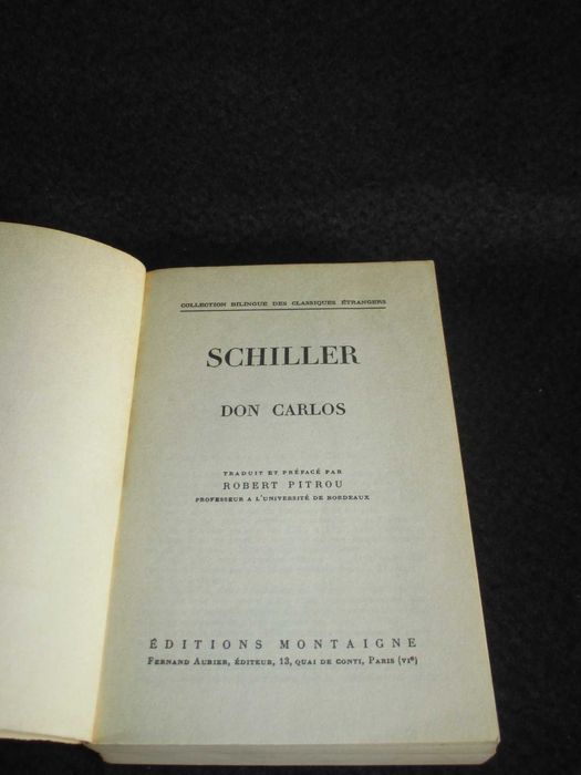 Livro Don Carlos Friedrich von Schiller