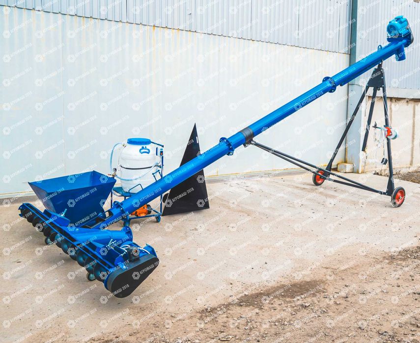 Шнековый погрузчик (конвейер) с подборщиком, 159 мм, 4 м, 380 В