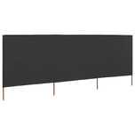 vidaXL Parawan 3-skrzydłowy z tkaniny, 400 x 120 cm, antracytowy