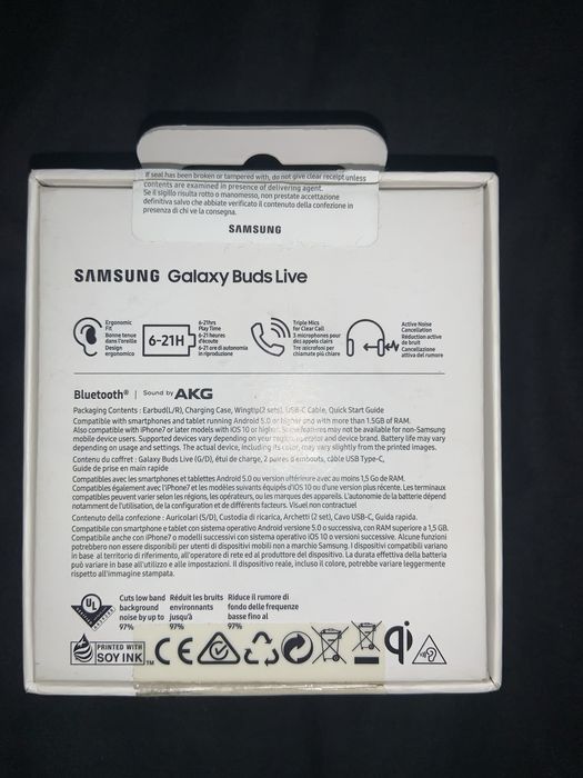 Fones sem fio Samsung Buds Live