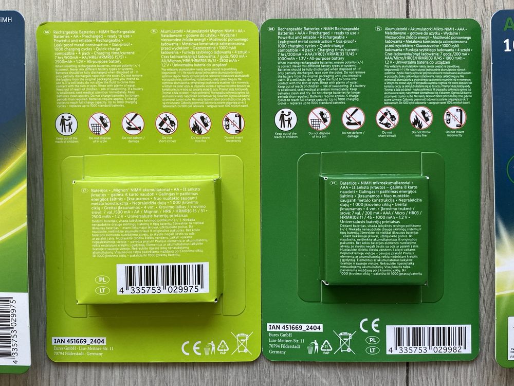 16x TRONIC Akumulatorki Baterie AA + AAA Ni-MH  1,2 V Okazja
