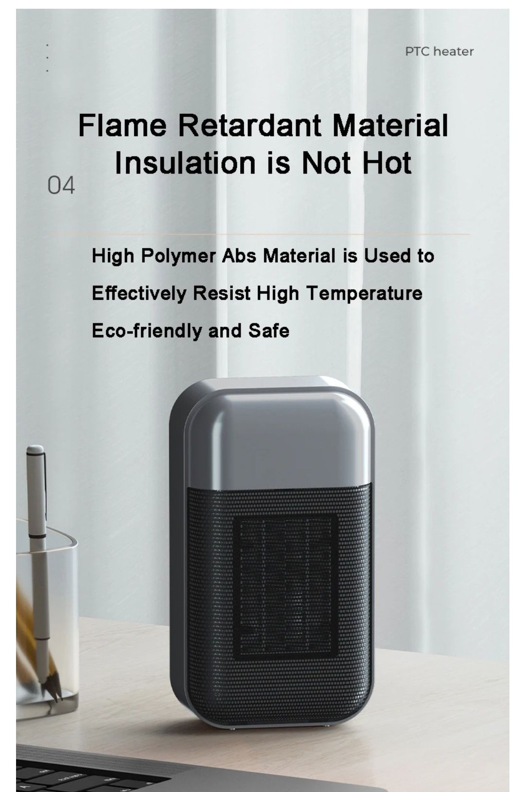 Mini aquecedor portátil 500w NOVO