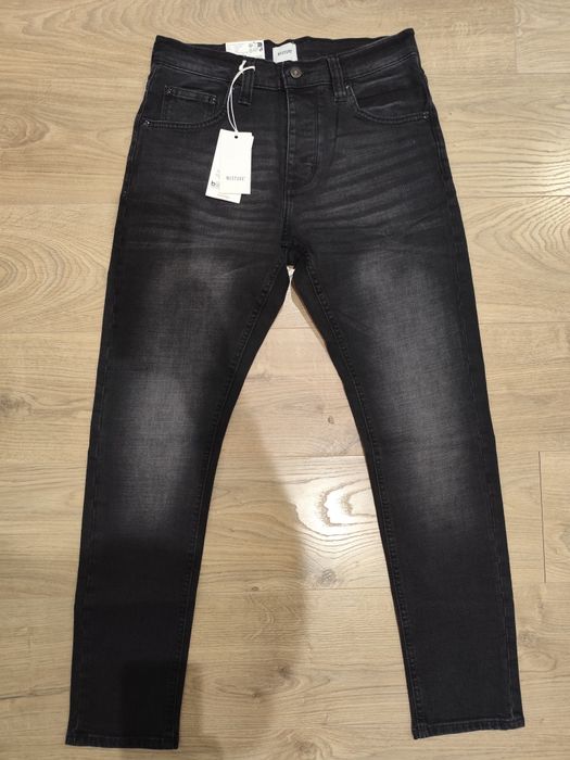 Spodnie jeansy MUSTANG Toledo Tapered dżinsy męskie czarne nowe 29/32