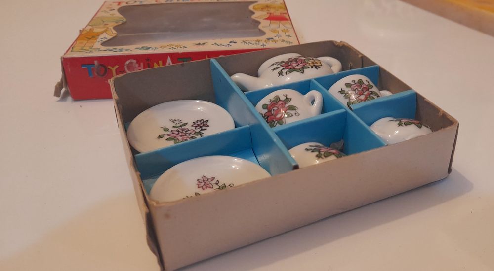 Brinquedo Serviço de chá em porcelana miniatura