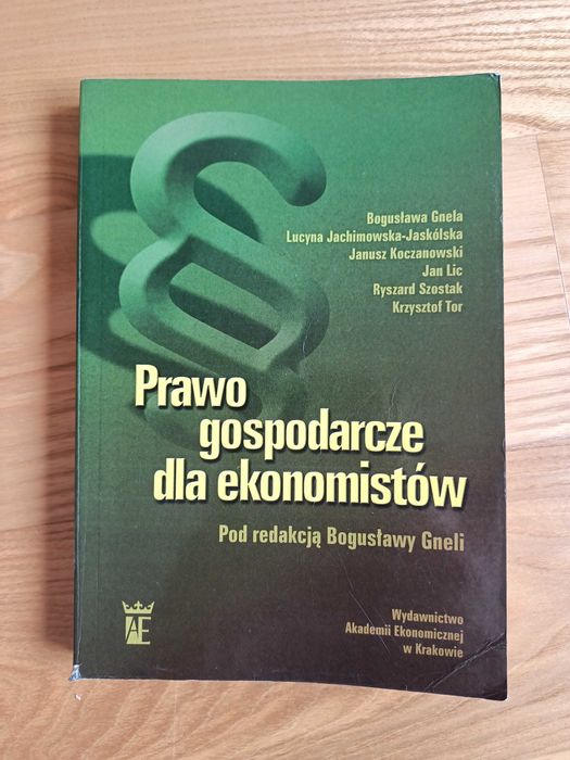 Prawo gospodarcze dla ekonomistów red. Bogusława Gnela