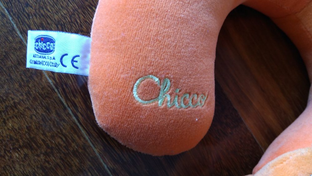 Almofada cervical Chicco gato laranja como NOVA