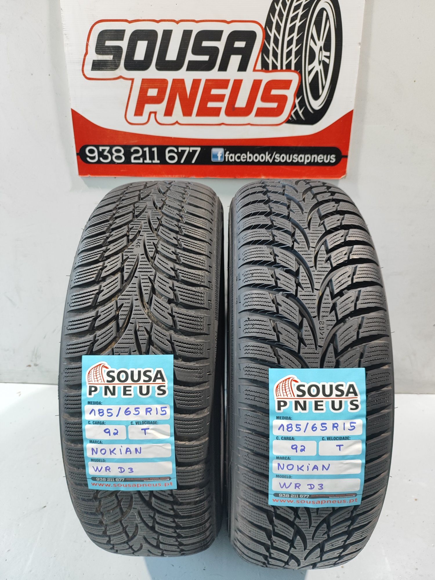 2 pneus semi novos 185-65R15 Nokian - Oferta dos portes