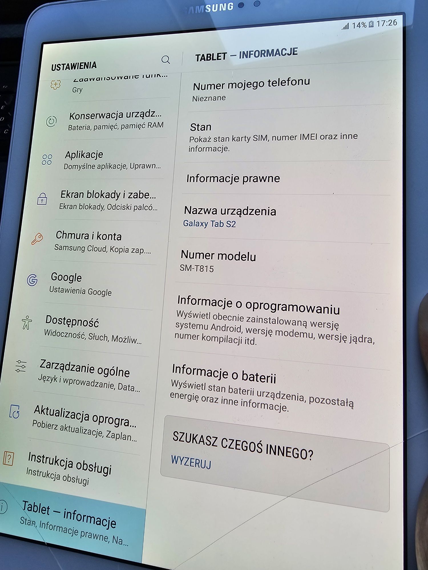 Tablet Samsung S2 32GB LTE SM-T815 OLED karta SIM