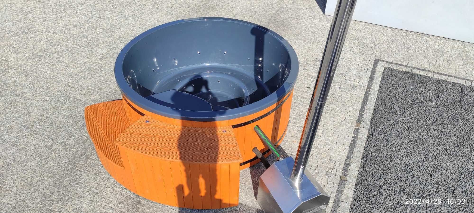 Duża balia do sauna ogrodowa jacuzzi basen LED pokrywa transportGRATIS