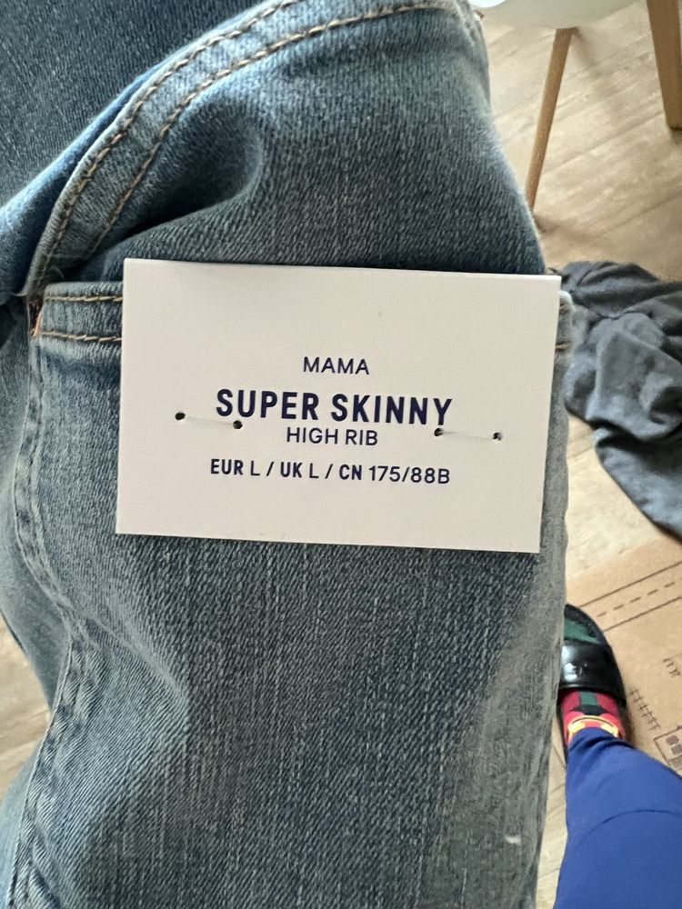 Spodnie jeansy ciążowe Rozmiar L super skinny