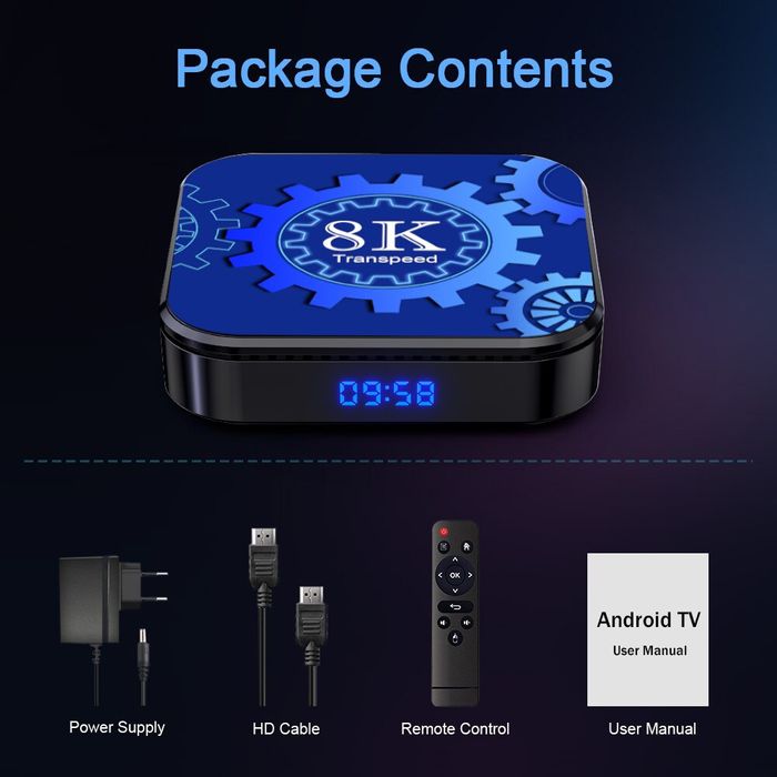 Андроїд приставка Смарт тв Transpeed 8K 4/32 Gb Android 13 HDR10