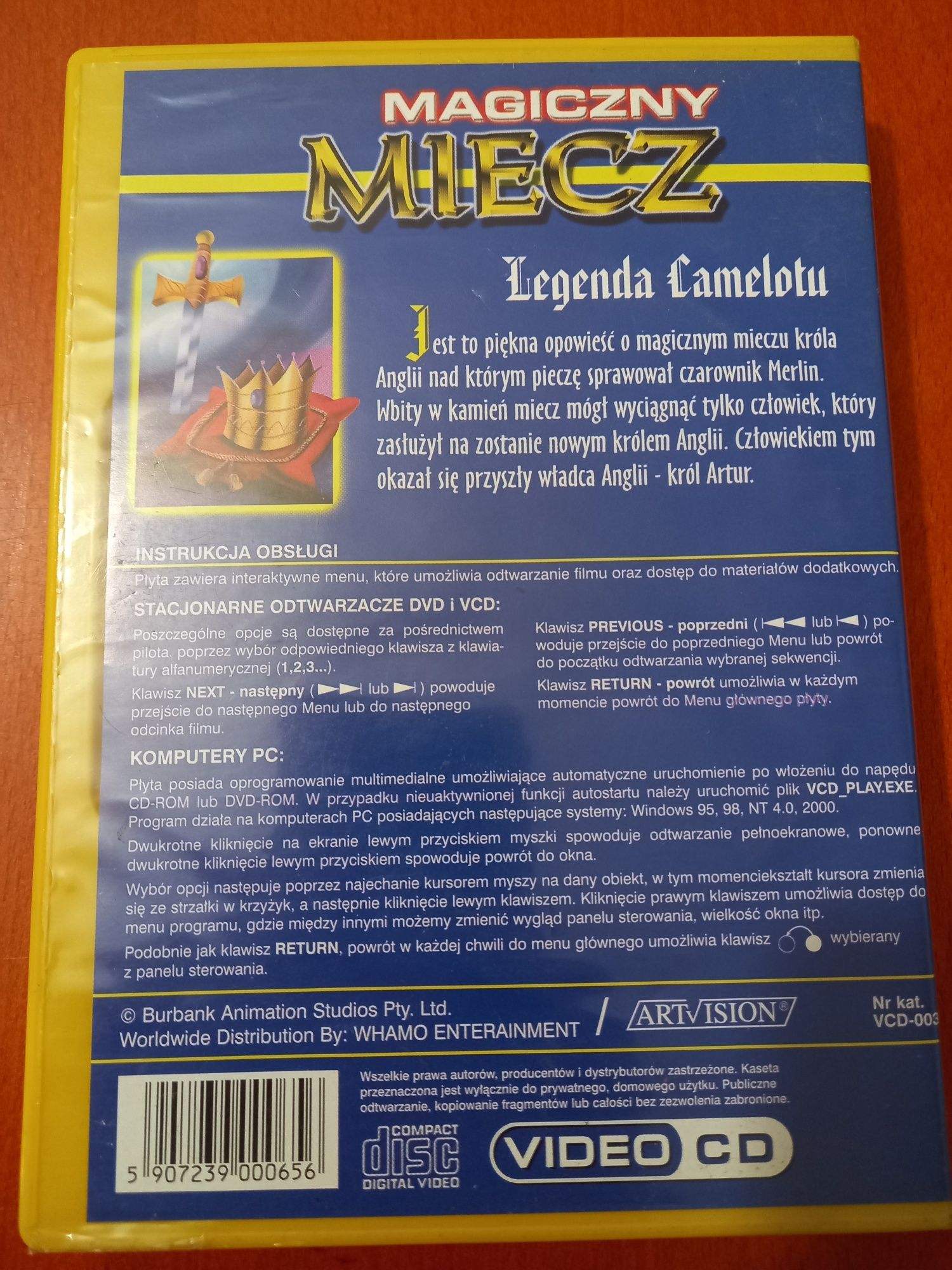 Film Magiczny Miecz Legenda Camelotu Video CD