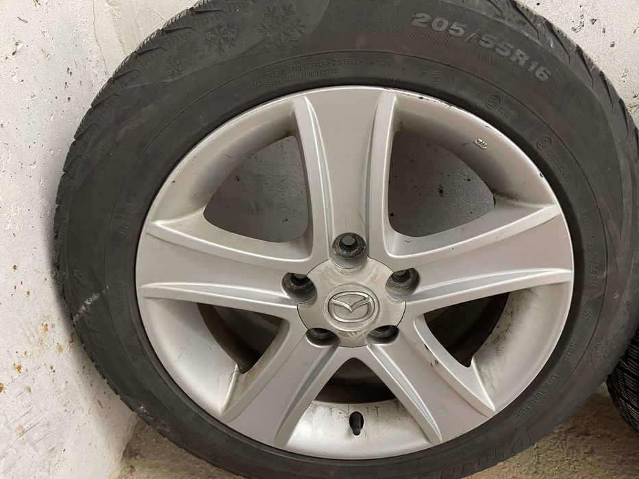 Na sprzedaż 4 koła zimówki  205/55 R16 z alufelgami mazda 6
