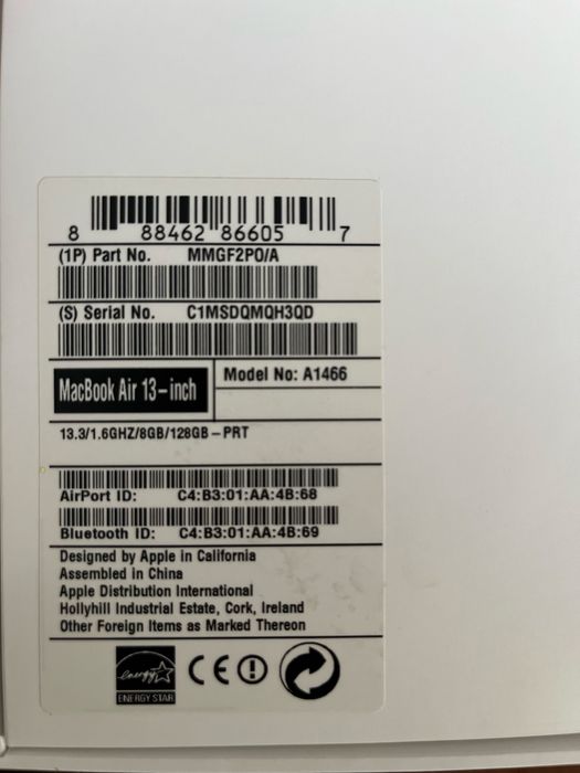MacBook air 13”