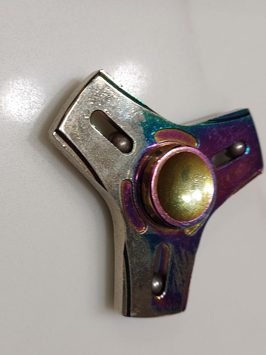 Oryginalny Spiner metalowy tęczowy metaliczny kameleon