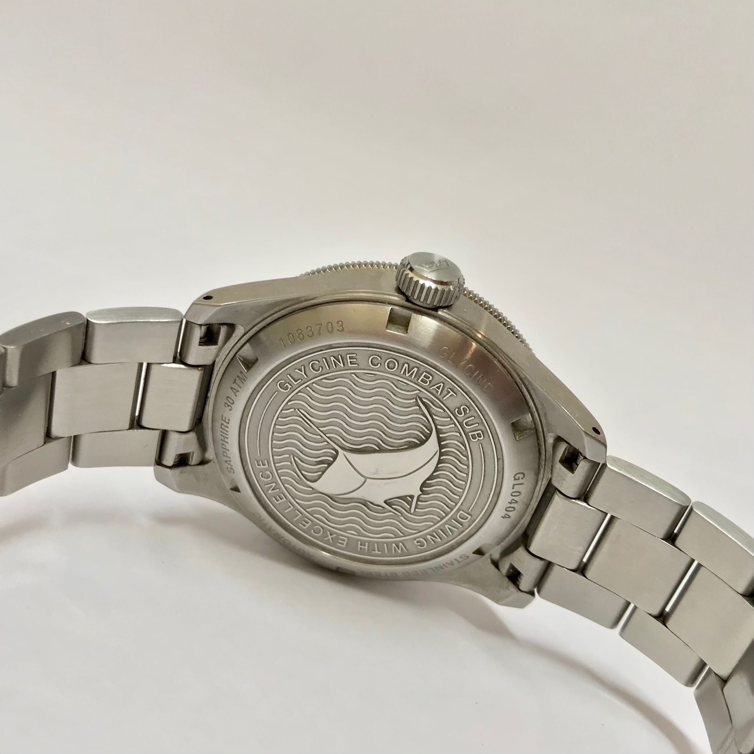 GLYCINE GL0404 Combat SUB Zegarek męski AUTOMAT 39mm MILITARNY komplet