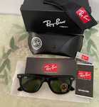 Ray-Ban Wayfarer RB2140 - Czarne/Zielone - Oryginalne